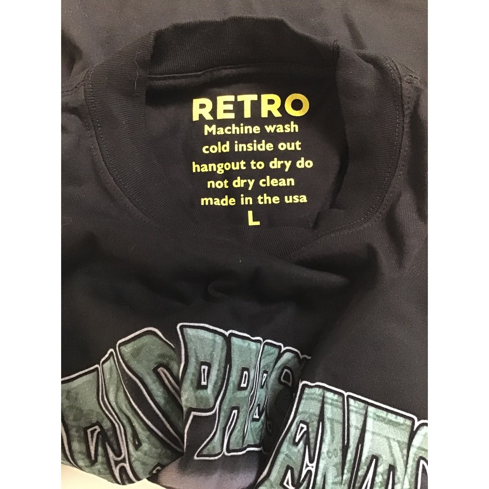 Retro Men's Black Graphic Print Short Sleeve Dead Presidents T-Shirt Nwt Size L — image 4 of 5